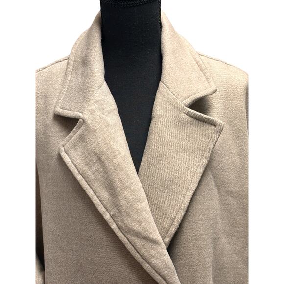 Free People Oversized Double Breasted Wool Blend Coat Oregano Size Large NWT - Picture 2 of 5